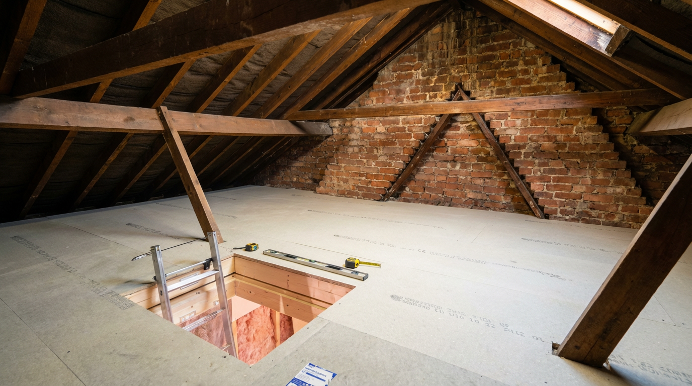 Loft boarding installation in Bristol